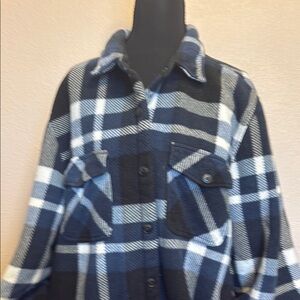 Men's Black and White Plaid Jacket